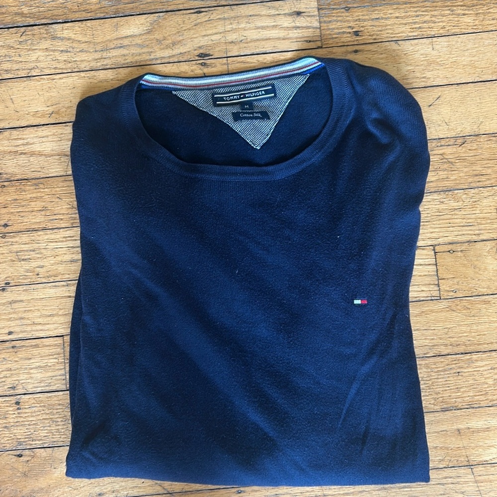 Men’s cotton silk crew neck